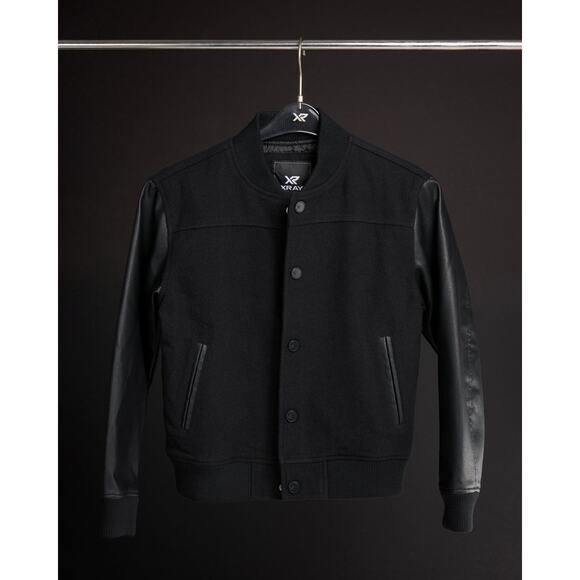 XRAY Boy's Wool Varsity Bomber Jacket w/ Grainey Sleeves XL - Picture 1 of 15